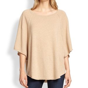 Joie Cashmere Poncho Drape Sweater